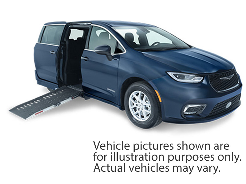 Red Chrysler Pacifica with Side Entry Automatic Fold Out ramp